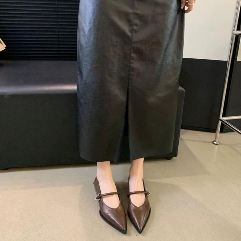 Fashion 2025 new Spring Autumn Pointed Toe Women Pumps Fashion Shallow Low Heel Shoes Ladies Street Style Mary Jane Shoes