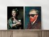 Zestaw dwóch plakatów van gogh kawa
