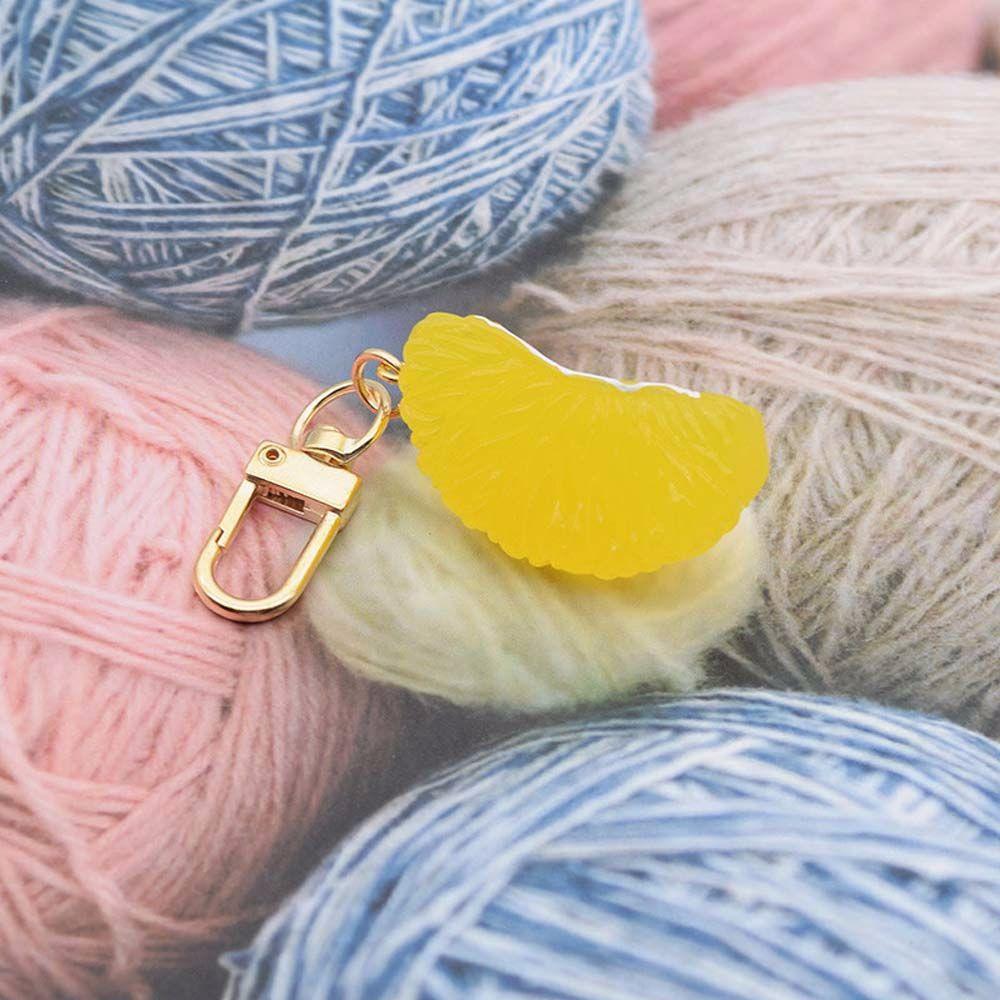 One Petal Cartoon Car Decoration Handbag Pendant Orange Keychain Keyring Simulation Fruit Key Chain