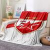 Crvena Zvezda Logo FlAannel Blanket, High Quality Comfortable for All Seasons, Home Decor, Warmth and Comfort