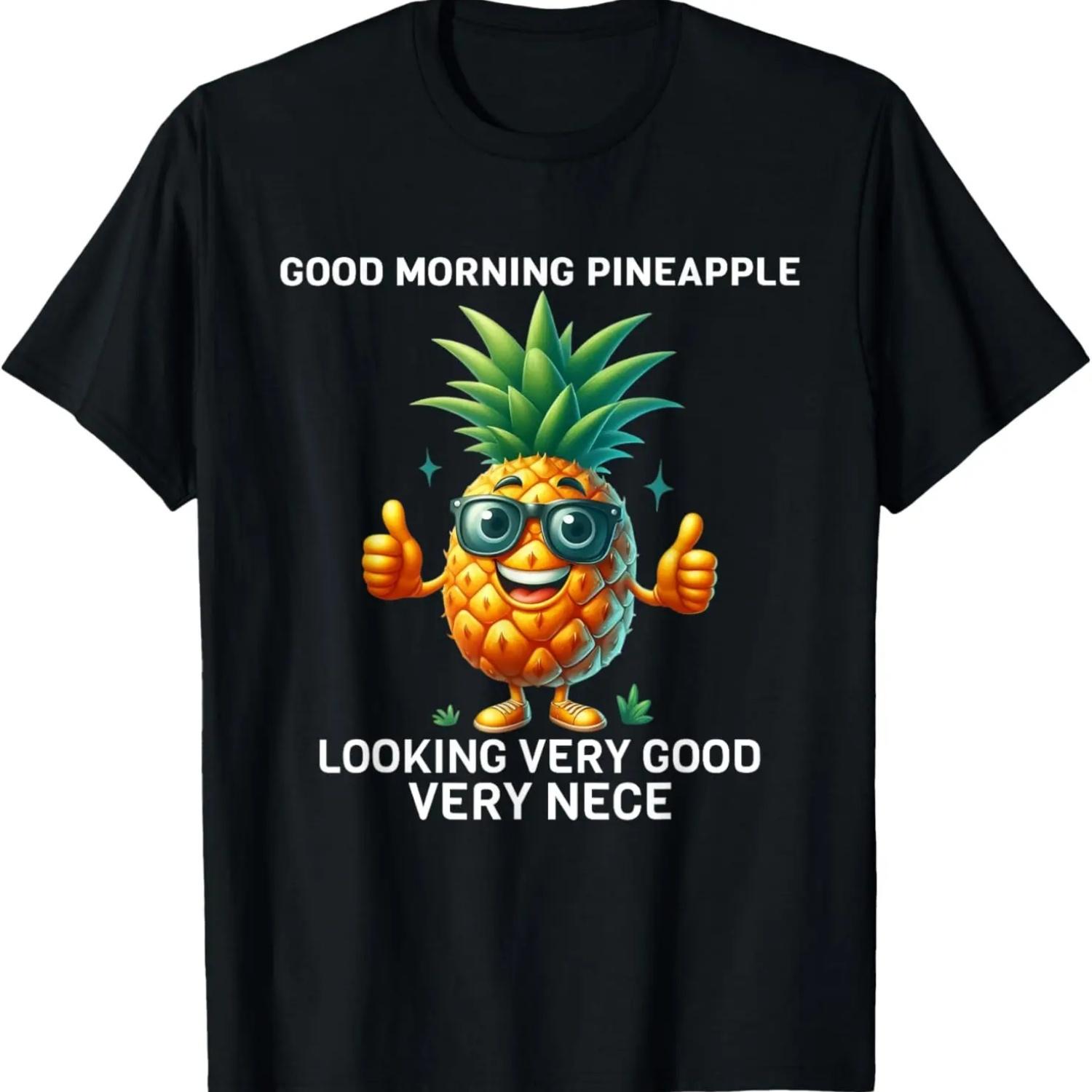 Red Pomegranate Mediterranean Fruit Pattern T-Shirt S