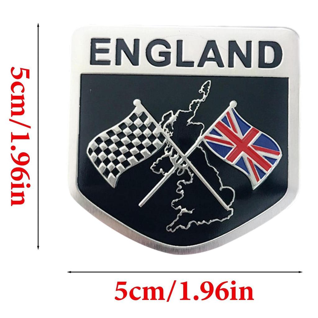 Union Jack Flag Emblem Sticker,England UK Flag Alloy Emblem Badge - Elizabeth II Anniversary
