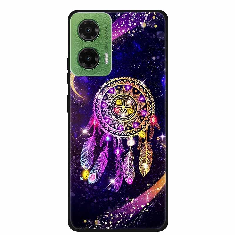 Silicone Painted Cover For Motorola Moto G35 G55 Case Luxury Animal TPU Silicone Soft Back Cover For G55 5G Black Bumper MotoG35