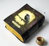 Handmade Leather Journal with Vintage Crow Art | 5x7 Inch Deckle Edge Paper Notebook | Gothic Raven Design | Gift for Writers & Artists