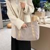 Multi-pocket Shoulder Bag Solid Color Handbag Casual Women's Tote Bag  College Student