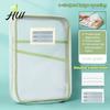 Transparent Stationery Bag Mesh Zipper Pouch File A4 Letter Size 3-Layer Quality Storage Case with Handle Document Organizer for School Travel Office