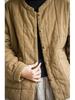 Women's New Style Winter Quilted Plaid Cotton Jacket: Fashionable Literary Short Ramie Coat