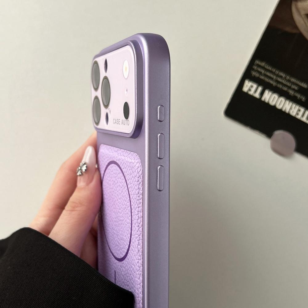 For Magsafe Matte PU Leather Texture For Magsafe Phone Case For iPhone 17 Air 16 15 14 Plus 13 12 Pro Max Bumper Non-Slip Cover