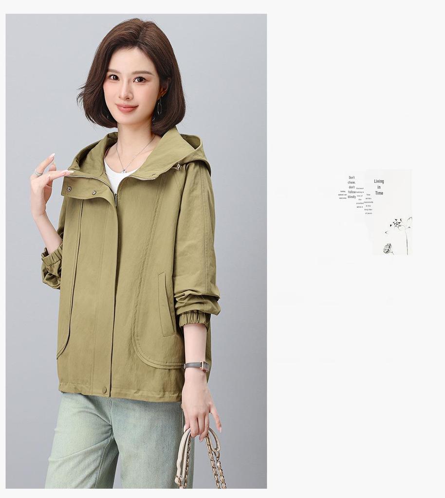 2024 Frühling & Herbst Damen Kapuzenjacke: Modisch, Lässig, Lockere Passform für Mittelalte & Ältere