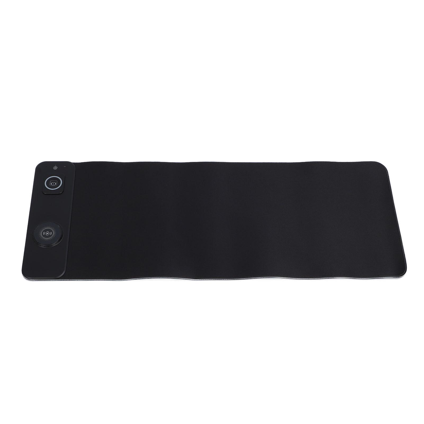 

Коврик для мыши с беспроводной зарядкой 15 Вт, быстрая зарядка, нескользящий, большой, RGB, компьютерная клавиатура, коврик со светодиодом