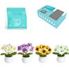 Crochet Flower Set with Step-by-Step Tutorial Instruction Crochet Potted Plant Crochet Knitting Supplies for Beginner
