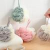 4Pcs Bath Ball Double Color Mesh Sponge Quick Pouf Large Mesh Pouf for Bath Bathroom Exfoliating Scrub with Hanging