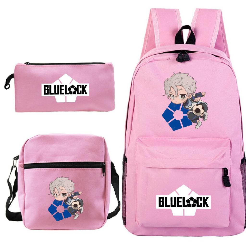 Japanese Cartoon Peripheral Printing Children'S Schoolbag, Primary And Secondary School Student Stationery Set, Shoulder Backpack Three-Piece Set