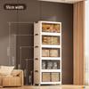 Multi-Layer Double-Door Plastic Storage Cabinet: Shoe, Toy, & Snack Organizer for Living Room
