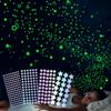 Colorful Starry Sky Luminous Wall Decals - Self-Adhesive Fluorescent Meteor Decorations for Children's Rooms and Cabinets