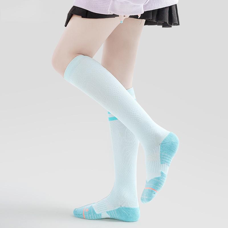 Chaussettes de sport à tube haut pour femme, taille 35-39, fines, pour marathon, course à pied, corde à sauter, été