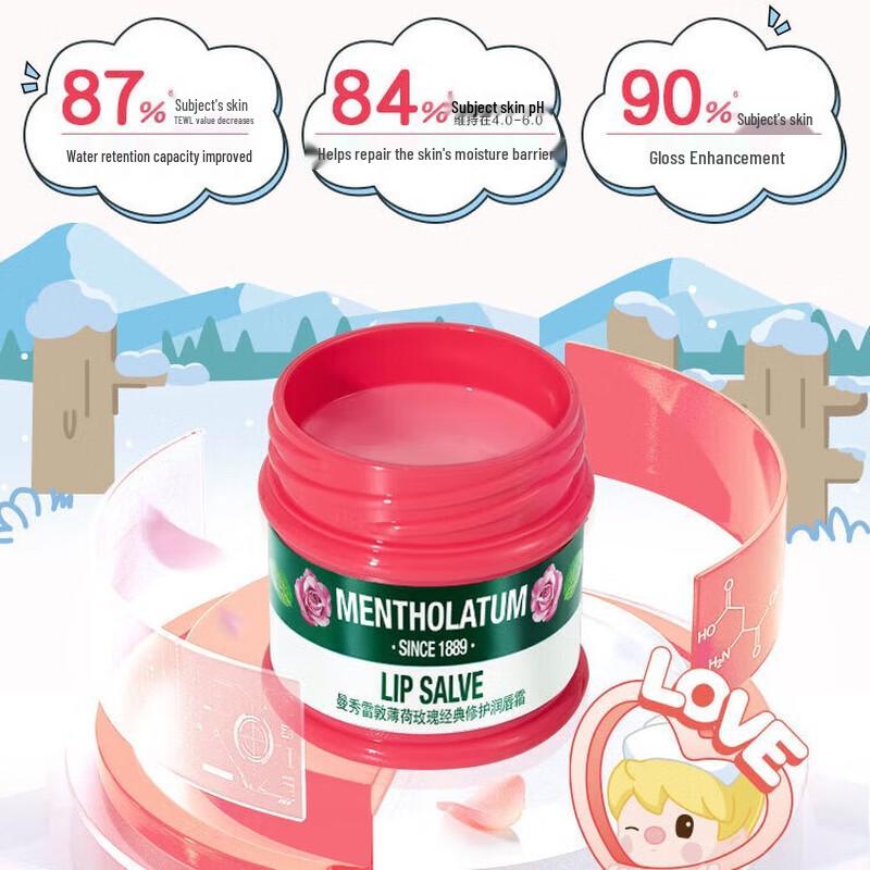 Dr. Tooth Dental Floss Sticks & Mint Rose Lip Balm Set