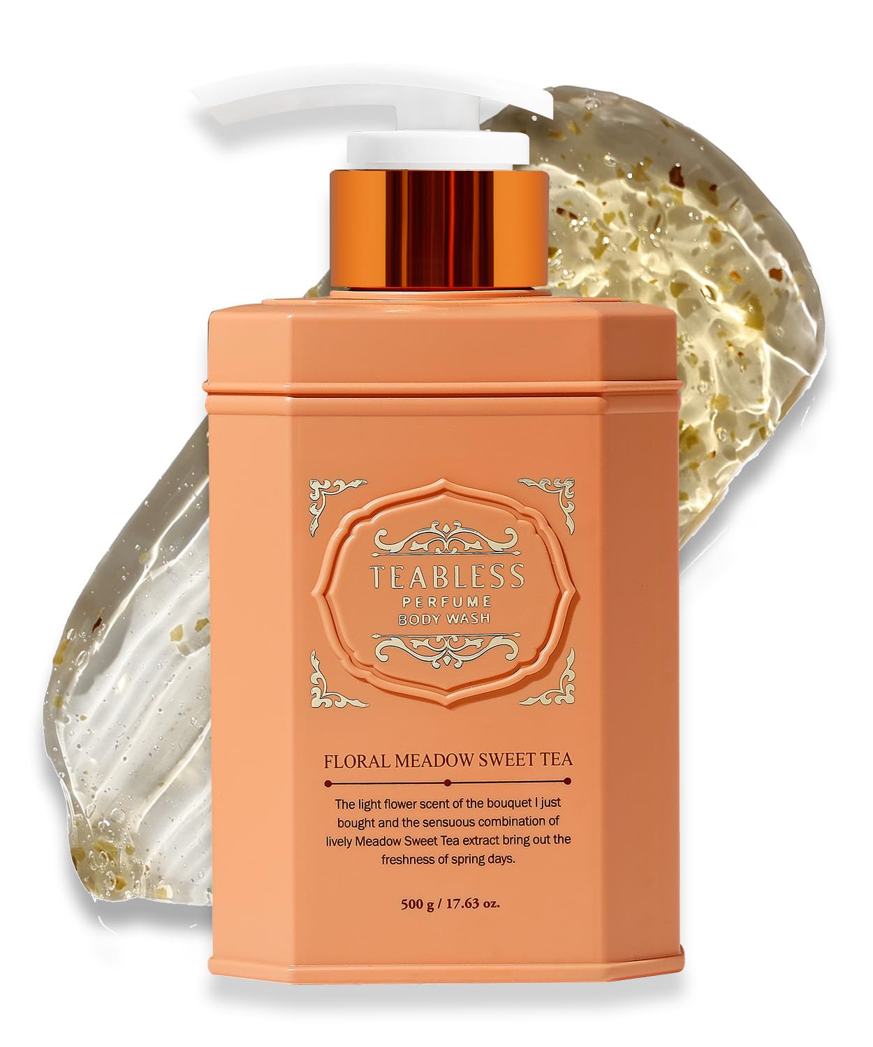 [Official] TEABLESS Floral Meadow Sweet Tea Body Wash 500g  Tea and floral scent, rich lather, moisturizing, gentle body soap, Korean cosmetics