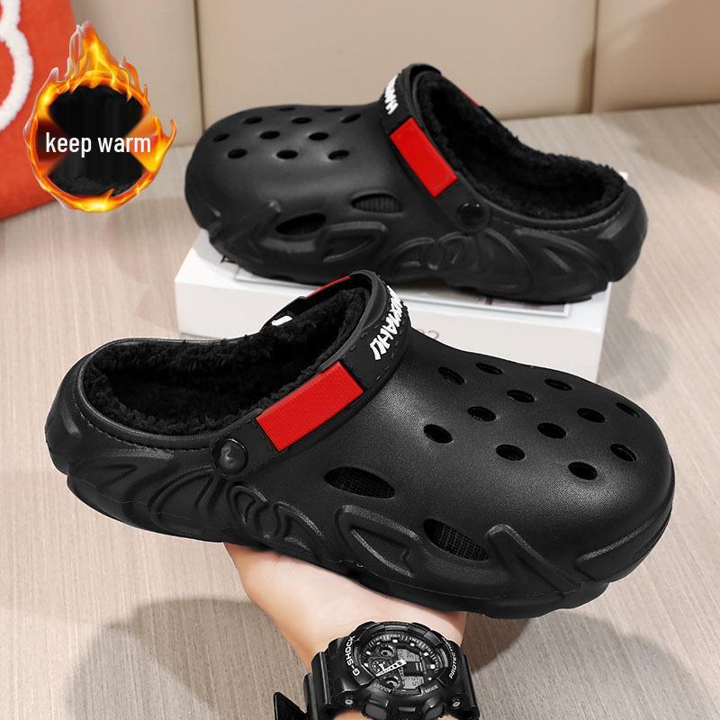 Fleece-Lined Cotton Slippers: Non-Slip, Soft Sole, Warm Office & Nurse Shoes for Autumn/Winter