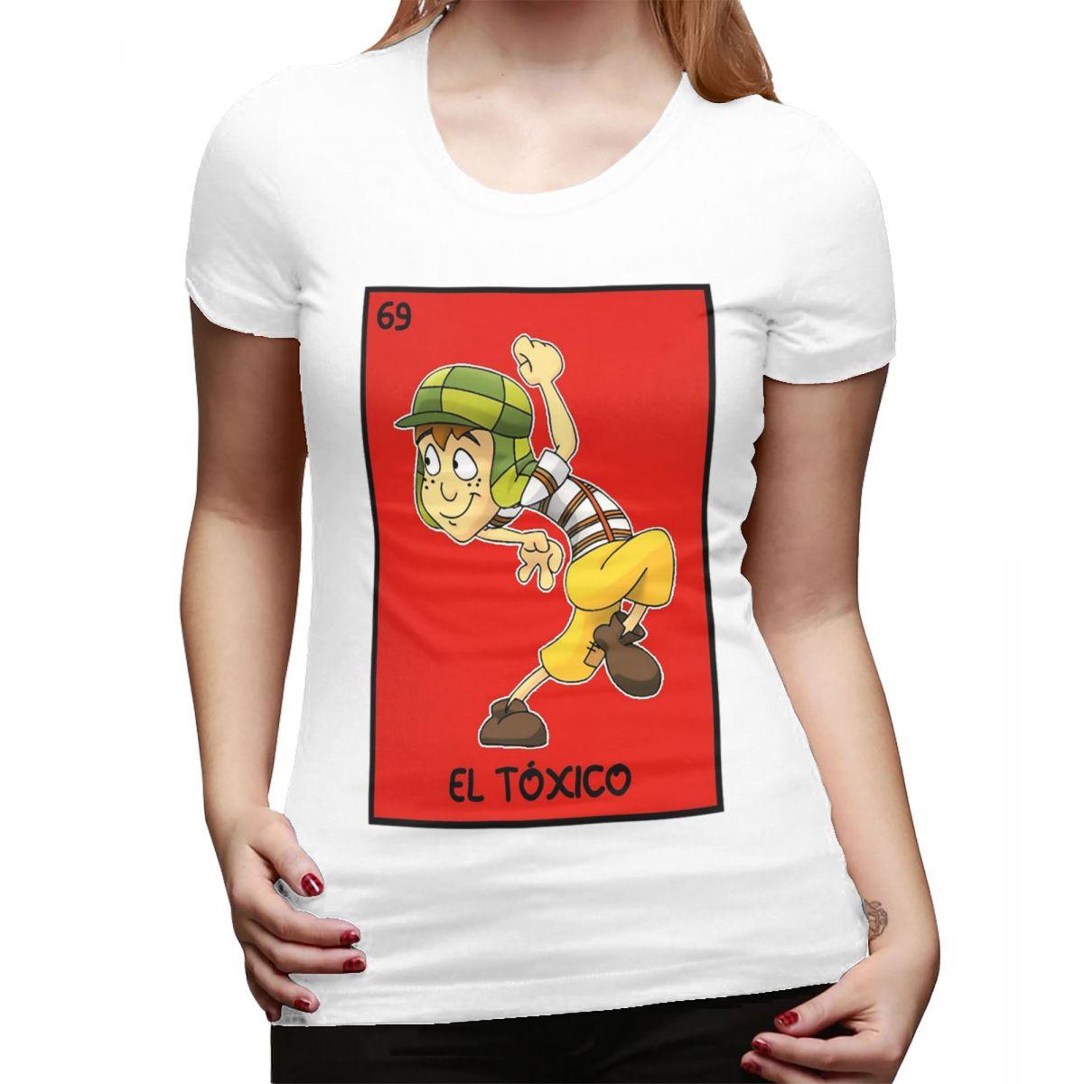 El Toxico  El Chavo Del Ocho TShirt for Women ONeck Streetwear T Shirts Womens Tees Short Summer Clothes Tops S