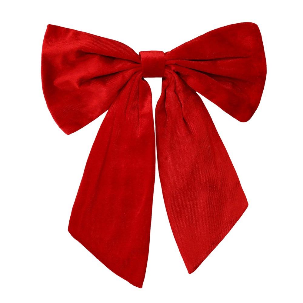 1/2PCS Red Christmas Decorative Bowknot DIY Accessories Big Size Xmas Tree Hanging Bowknot Showwindow Ornament Flannel