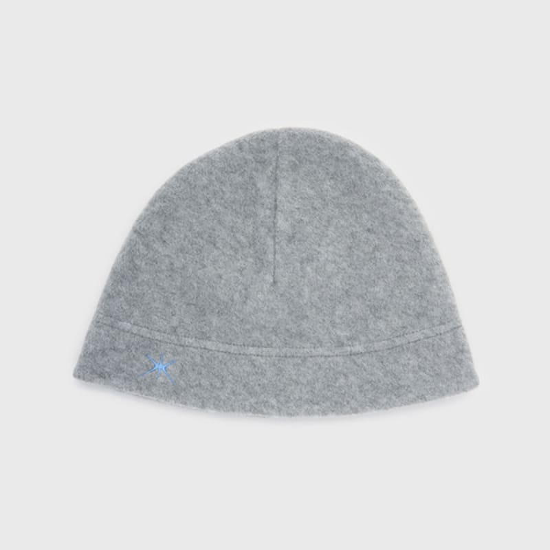YUNSE Hatch Embroidery Beanie (Light Grey)