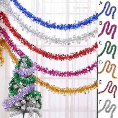 Shining Christmas Wreath Ornament Wall Hanging Decorations Pendant Party Festi