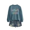 Womens Casual Long Sleeve Hoodie Sweatshirt With Print Design Loose Fit Cotton Blend Office Chic Style