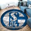 FC Schalke 04 Custom Name Round Area Rug,Carpet Rug for Living Room Bedroom Sofa Playroom Decor,Non-slip Floor Mat