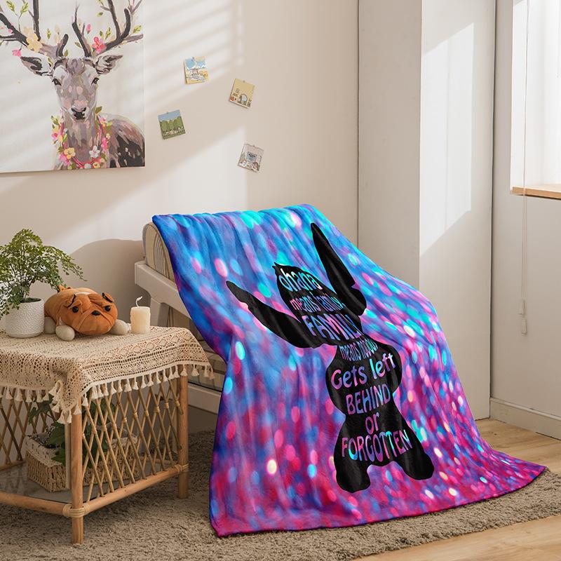 Riman Stitch Series Flannel Blanket 3D Printed Sofa Blanket Thickened Blanket