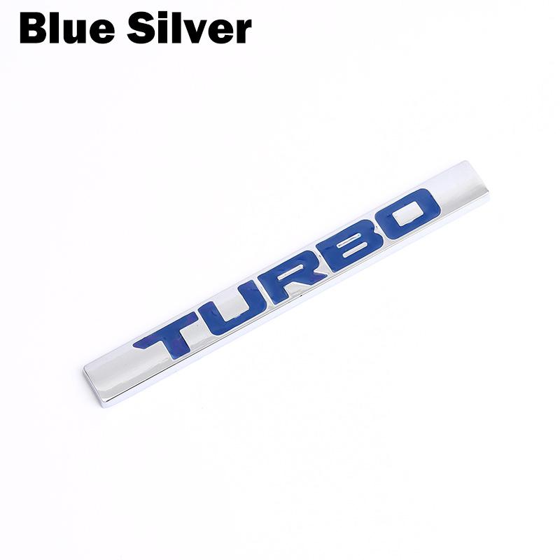 Car Styling Metal Turbo Logo Car Emblem Premium 3D Sport Badge Auto Rear Trunk Sticker Side Fender Accessories Decal