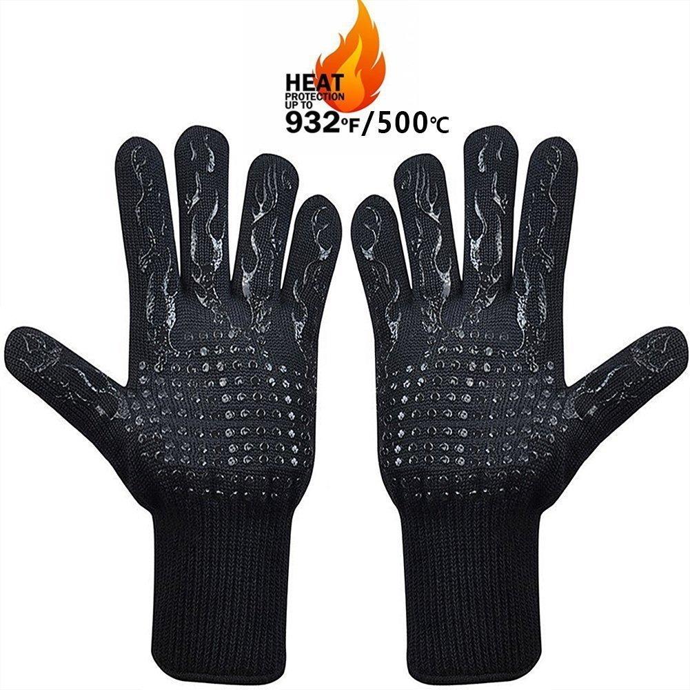 High Temperature Resistant 500/800 Degree Microwave Oven Silicone Non-slip Gloves, Heat Insulated Barbecue Oven Gloves