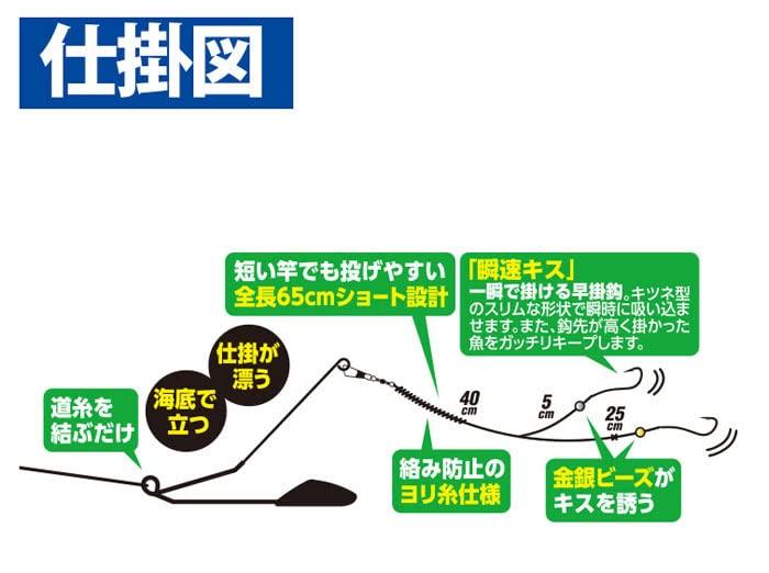 Hayabusa Light Shot Throwing Kiss Set, Standing Balance, Instantaneous 2 Hooks, HA312, Size 7, 7-1.2-2