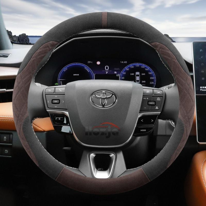 Suede Car Steering Wheel Cover for Toyota Camry Corolla RAV4 Highlander GR86 Signia  2024 2025 Accessories