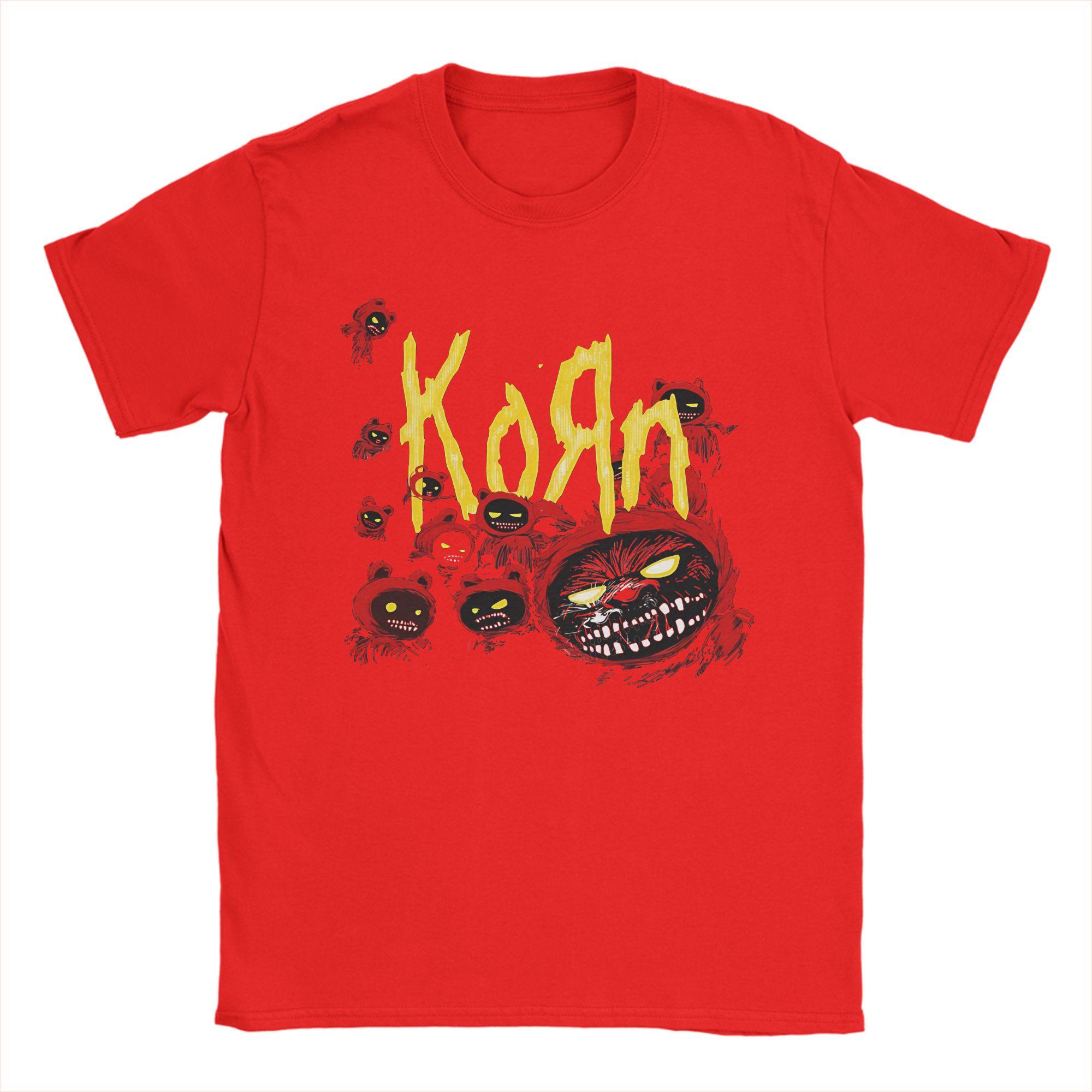 

Korn Band Music Rock TShirt Adult YK Retro TShirts Beach O Neck Trendy Cool Tees Printed Big Size Clothes S