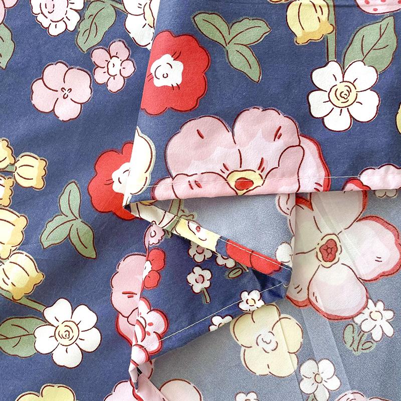 Prześcieradło z nadrukiem kwiatowym Pojedyncze/Queen/King Prześcieradło na łóżka dwuosobowe Kwiatowe płaskie prześcieradło(Bez poszewki na poduszkę) 1 szt. Łóżko