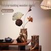 Zen Chinese Retro Teahouse Décor: Dried Branches & Flowers for Living Room Entranceway