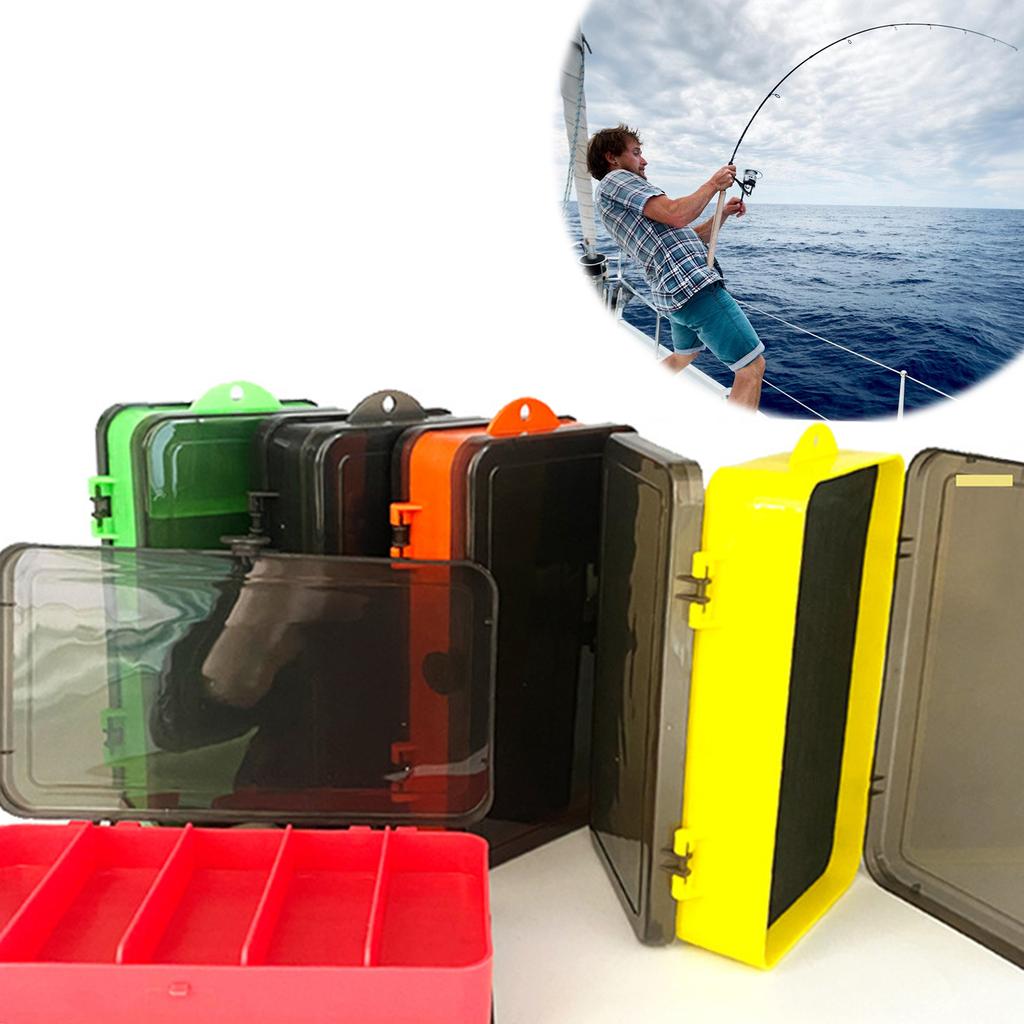 Fly Lures Container Portable Fishing Lure Box Multifunction Jig Head Hook Bait Storage Case Double Sided Organizer Box