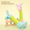 Jouet pour animal de compagnie Motif ananas Forme de girafe dessin animé Résistant aux morsures Peluche Jouet couineur pour chien avec son intégré Design à long cou Jouet à mâcher