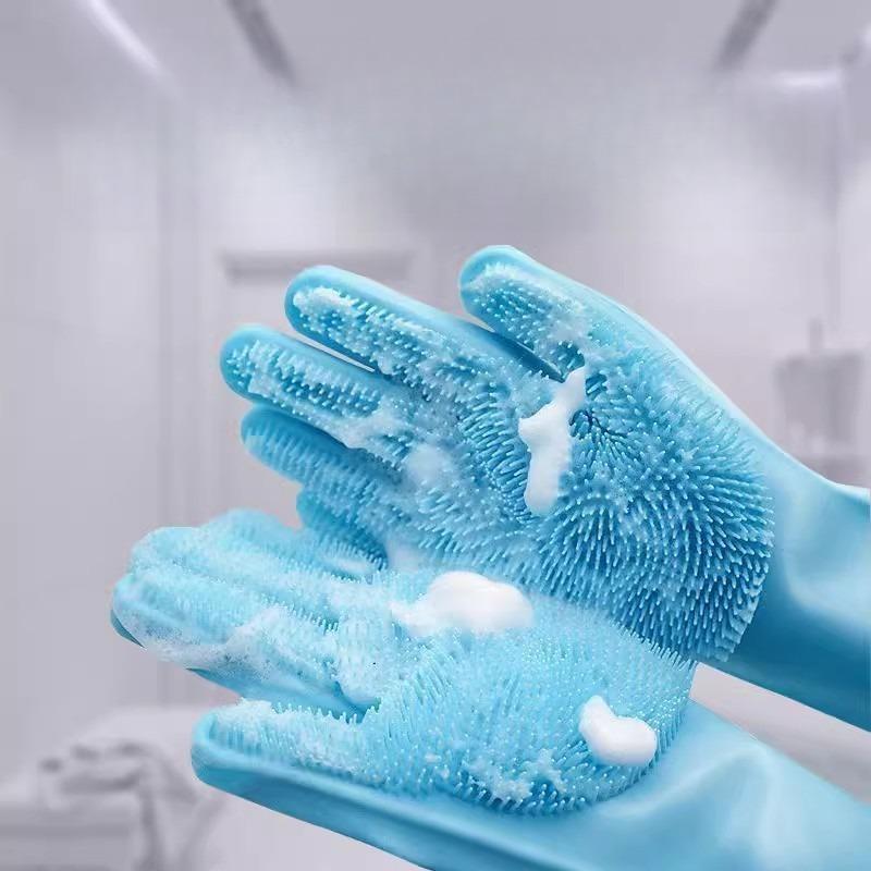 

Pet Silicone Gloves Cats Dogs Prevent Scratching and Biting Animal Bathing Massage Cleaning Hair Removal Gloves Pet Supplies 2pcs Hair Removal Brush 31x16cm 2pcs