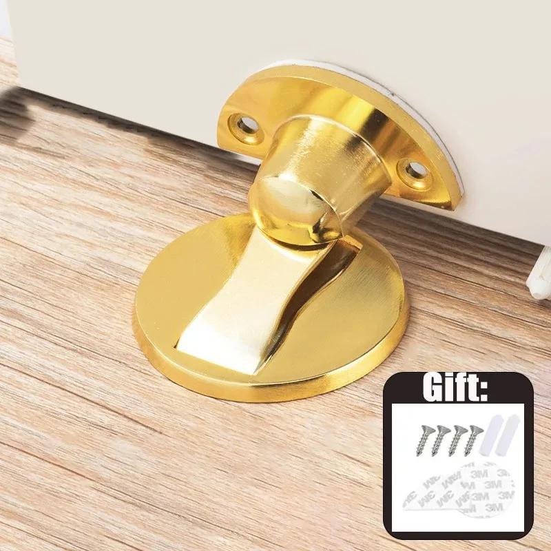 Invisible Floor Suction No Need To Punch Holes and Glue, Zinc Alloy Magnetic Buckle, Anti-door Stop Strong Magnetic Door Suction