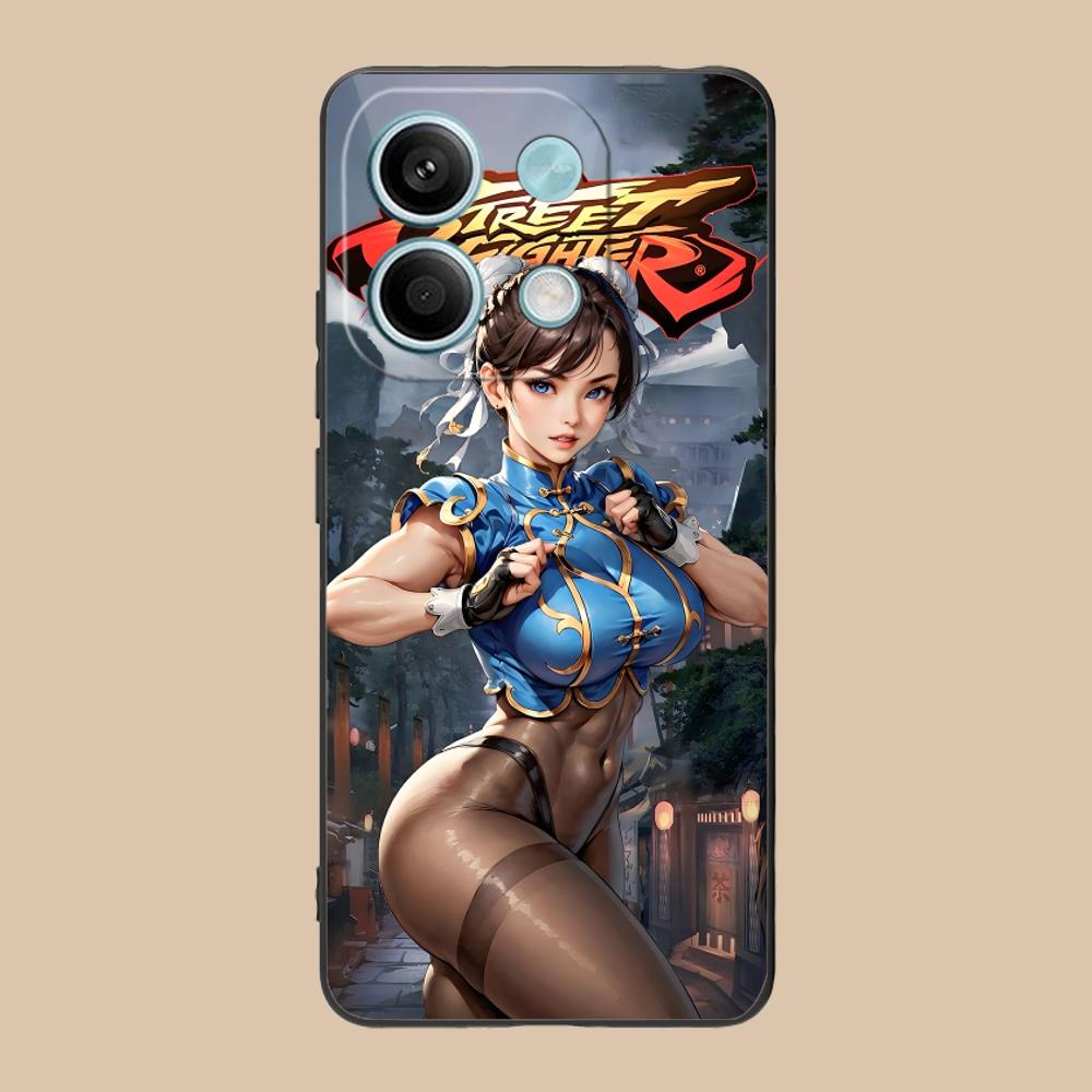 Street Fighter Chunli Phone Case for POCO F7 F6 F5 F4 F3 F2 Pro GT C75 C71 C65 C61 C40 Pro Ultra Colorful Printing Cover Pretty