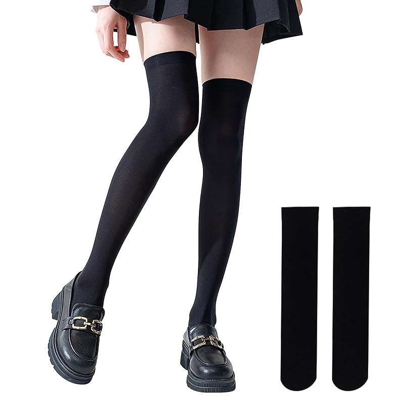 

[Allanve] knee high socks black white [3D 3D compression beautiful legs, leg lengthening effect, hard to fall off] high socks ladies knee high