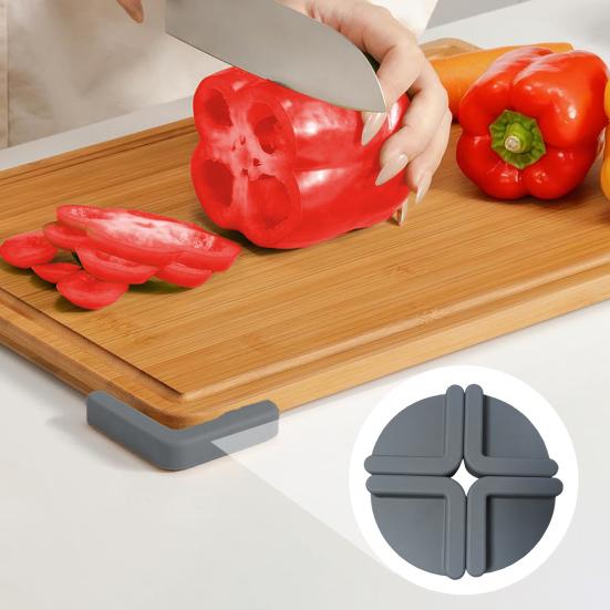 4 stk Silikon Skjærebrett Føtter Forebygger Kutt Skader Sklisikre Skjærebrett Føtter Sklisikre Kjøkkenoverflate Beskyttere Hjemmegave