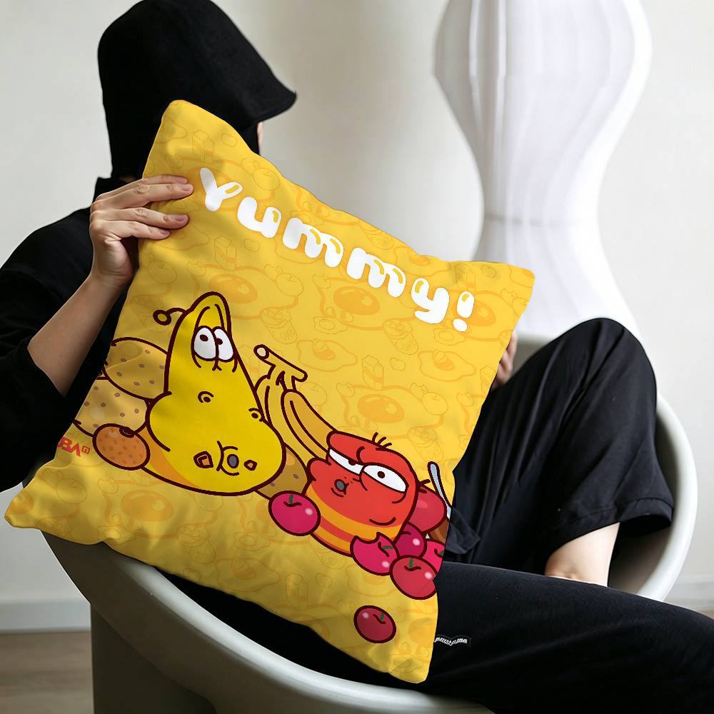 Funny L-Larva Cartoon Personalized picture text home decorative pillows Household Gifts 45x45cm