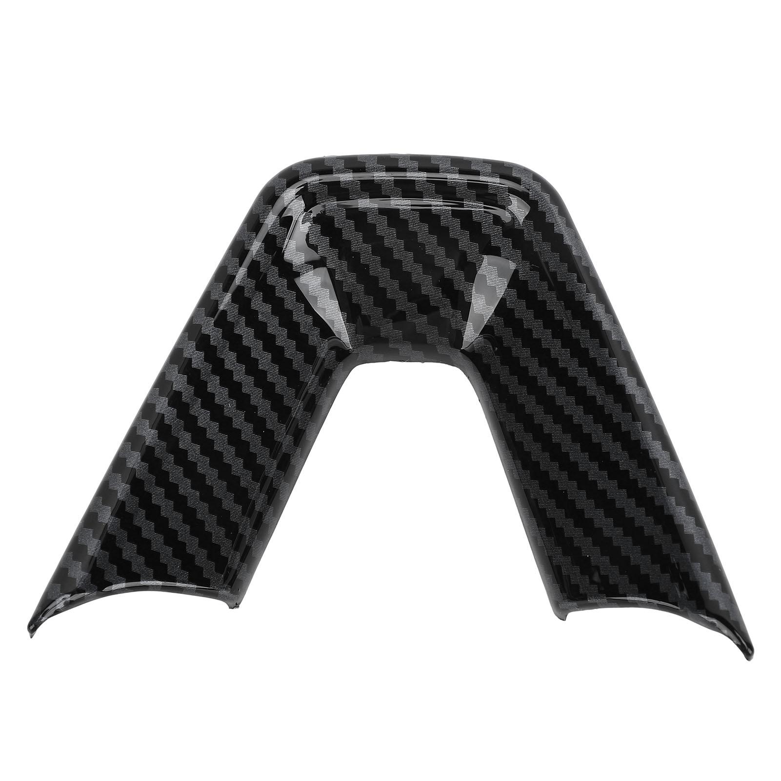 

Steering Wheel Lower Trim Cover Comfortable Grip Slip Resistant Interior Steering Wheel Decorative Stickers for Vehicle Glossy Carbon Fiber Pattern