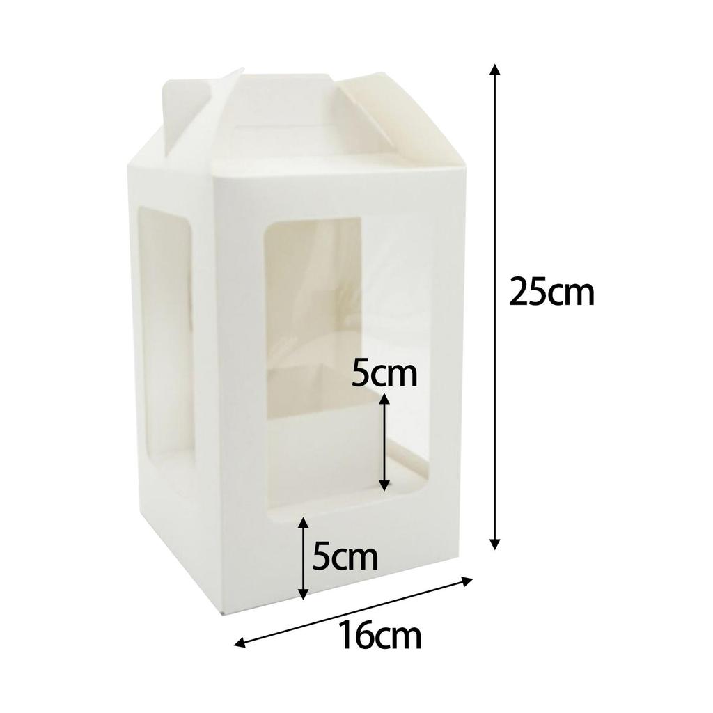 Floral Packaging Boxes Wedding Clear Window Shop with Handle Portable Flower Box Packaging Wrapping Gift Bag Party Favor Boxes