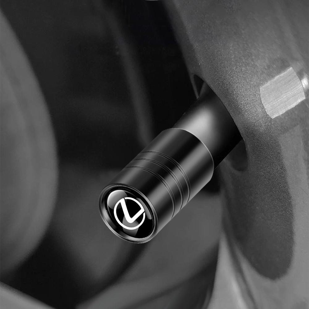 Lexus 3D Aluminum Alloy Car Wheel Tire Valve Cap Tyre Rim Stem Cover For Lexus RX330 EX300h F Sport IS RX CT200h RX500h NX300 GX AEI1