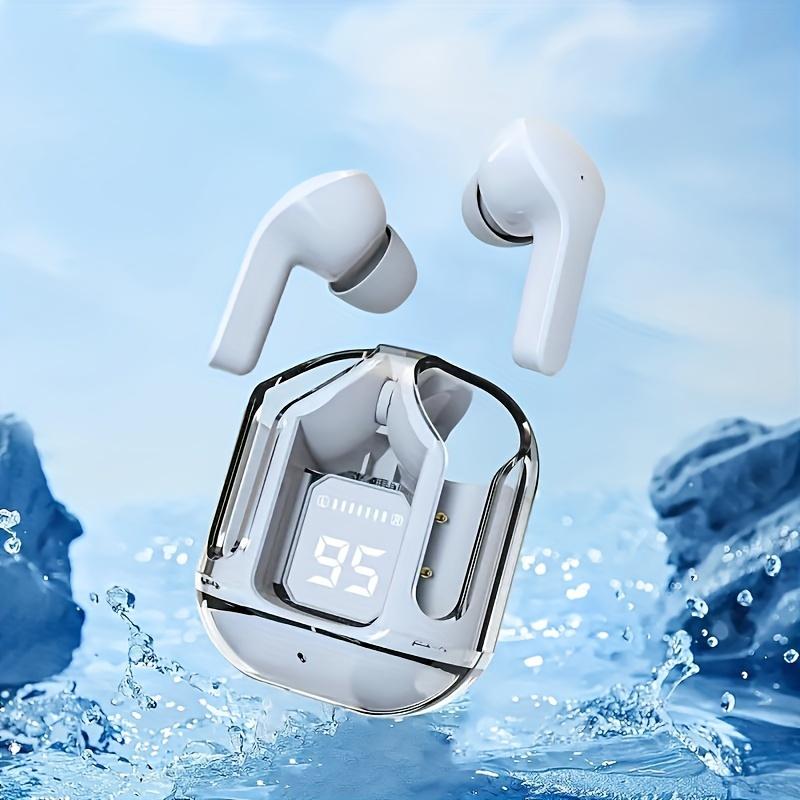 Transparent TWS Wireless Earbuds, Stereo Headphones, Sports Headphones, 8D Sound Quality, Dolby Sound Effect, Compatible with All Smartphones