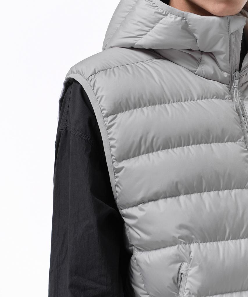 Musinsa Standard [City Leisure] Hooded Light Down Vest [Light Grey]